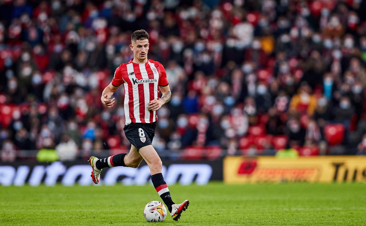 Sancet, durante un partido con el Athletic. 