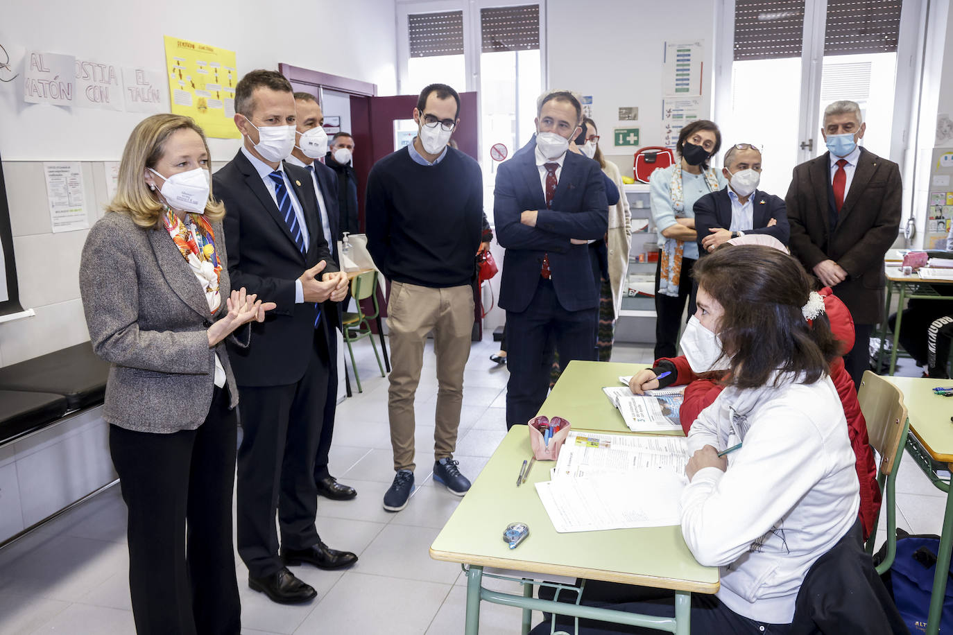 Fotos: Nadia Calviño visita las instalaciones de Egibide en Vitoria