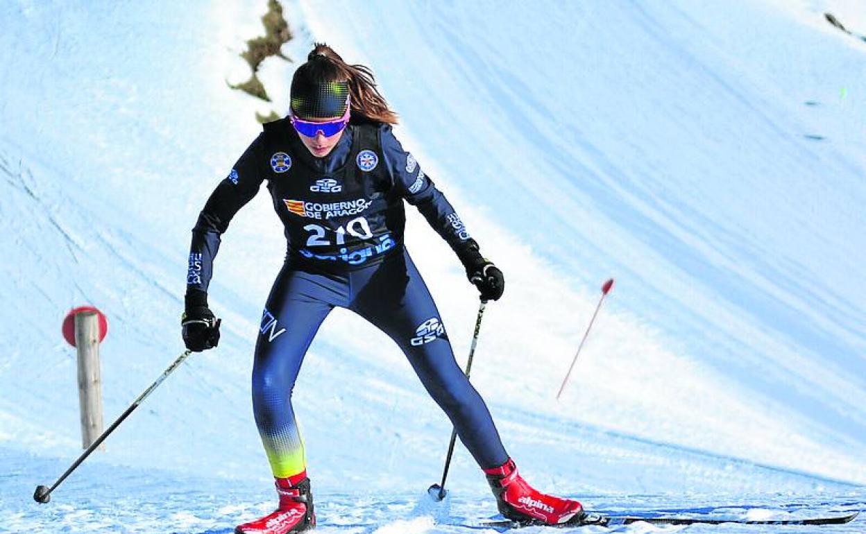 Laia Palacios, en la Copa de España de Candanchú.