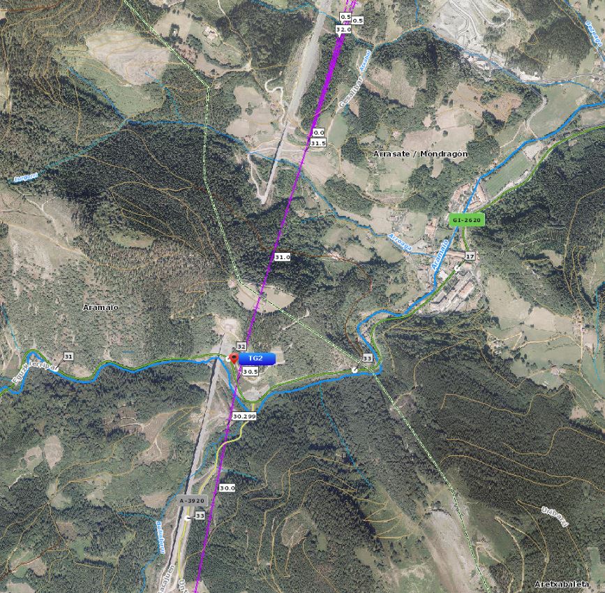 Zona en la que se ha producido el accidente.