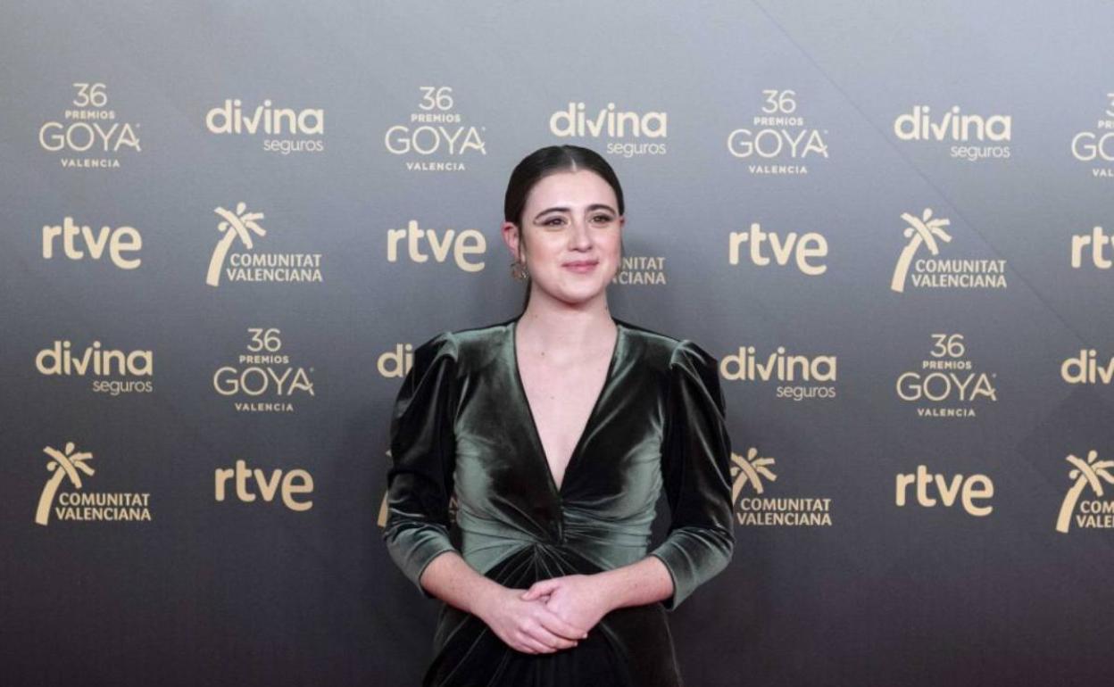 María Cerezuela, en la gala de nominados previa a los Goya que se celebran este sábado en Valencia. 