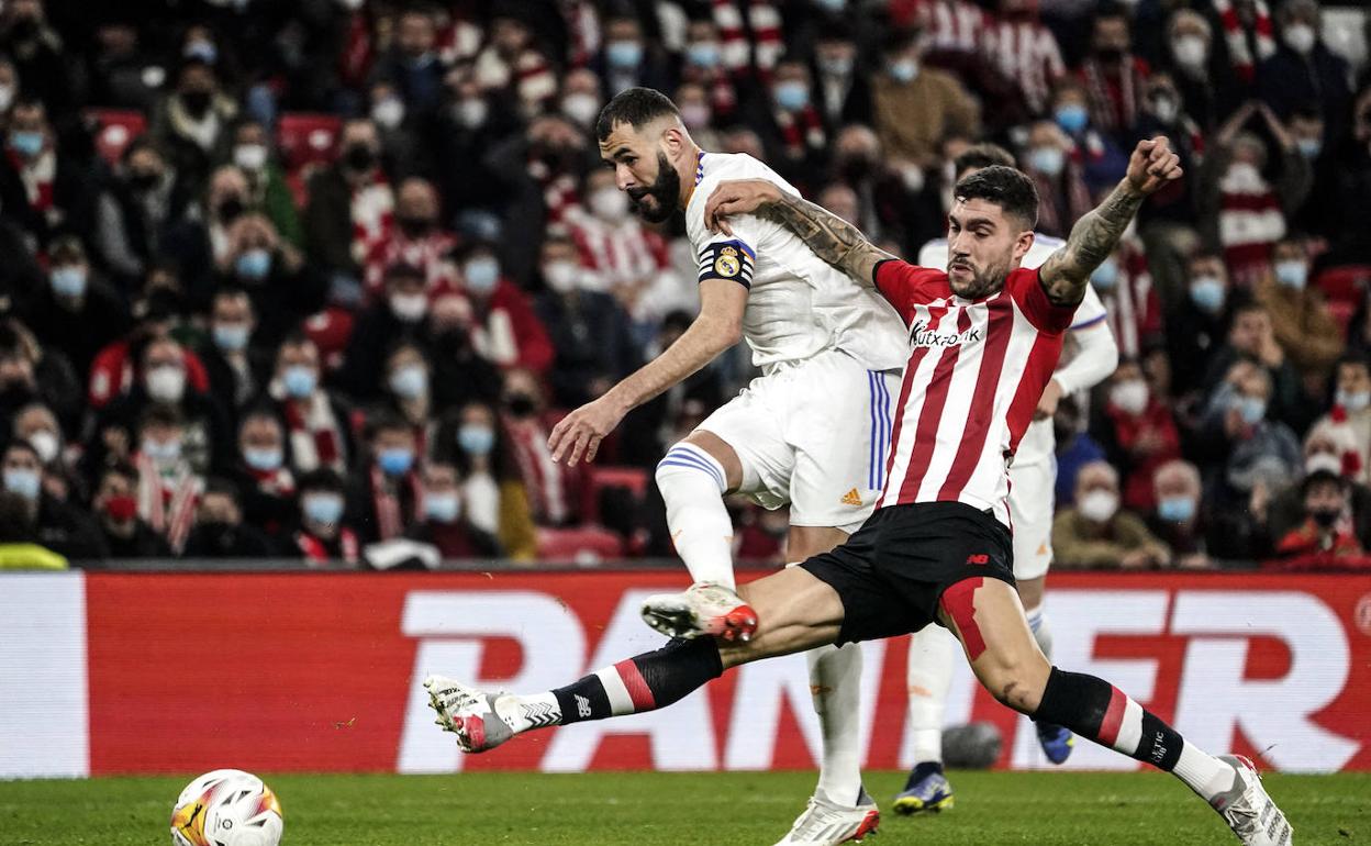 Unai Nuñez y Benzama en el último partido del rojiblanco hasta Mallorca.