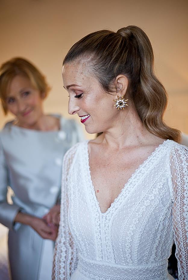 María durante el 'getting-ready'