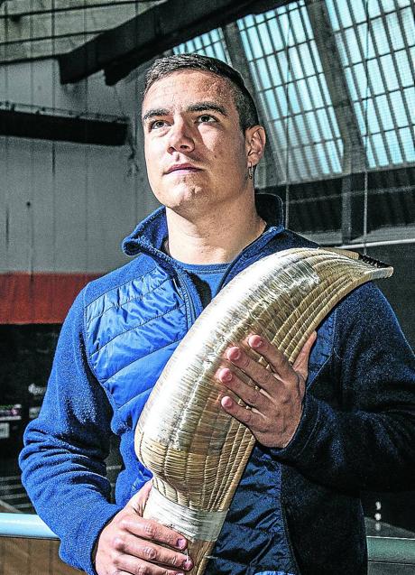 Imagen - Unai Lekerikabeaskoa, en el frontón de Gernika. maika salguero