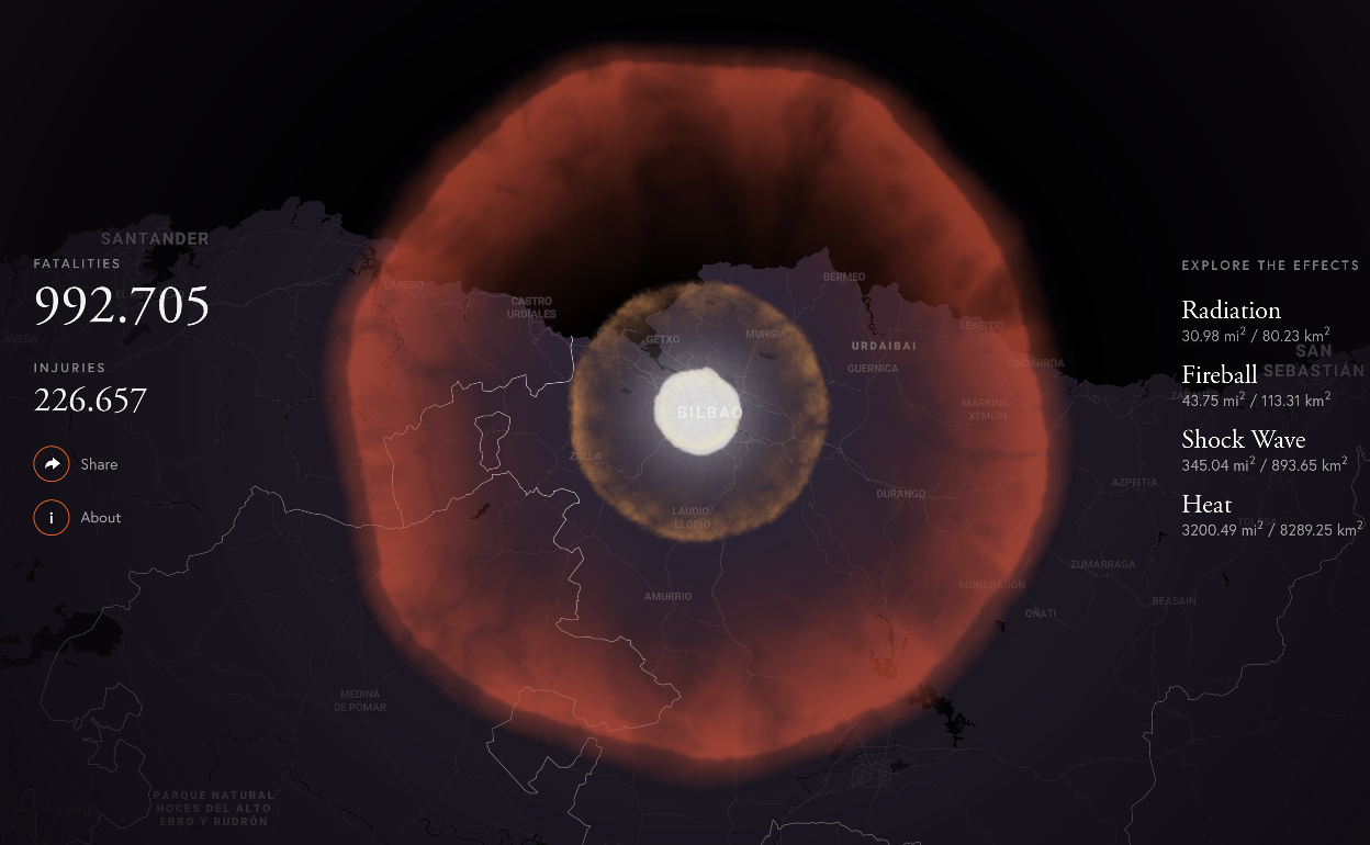 Bomba nuclear: ¿qué pasaría si cayese en tu ciudad?