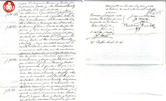 Documento de fundación de la compañía del Vasco Navarro. 