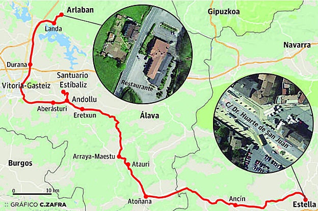 La Vía Verde del ferrocarril Vasco Navarro, entre Arlabán y Estella. 