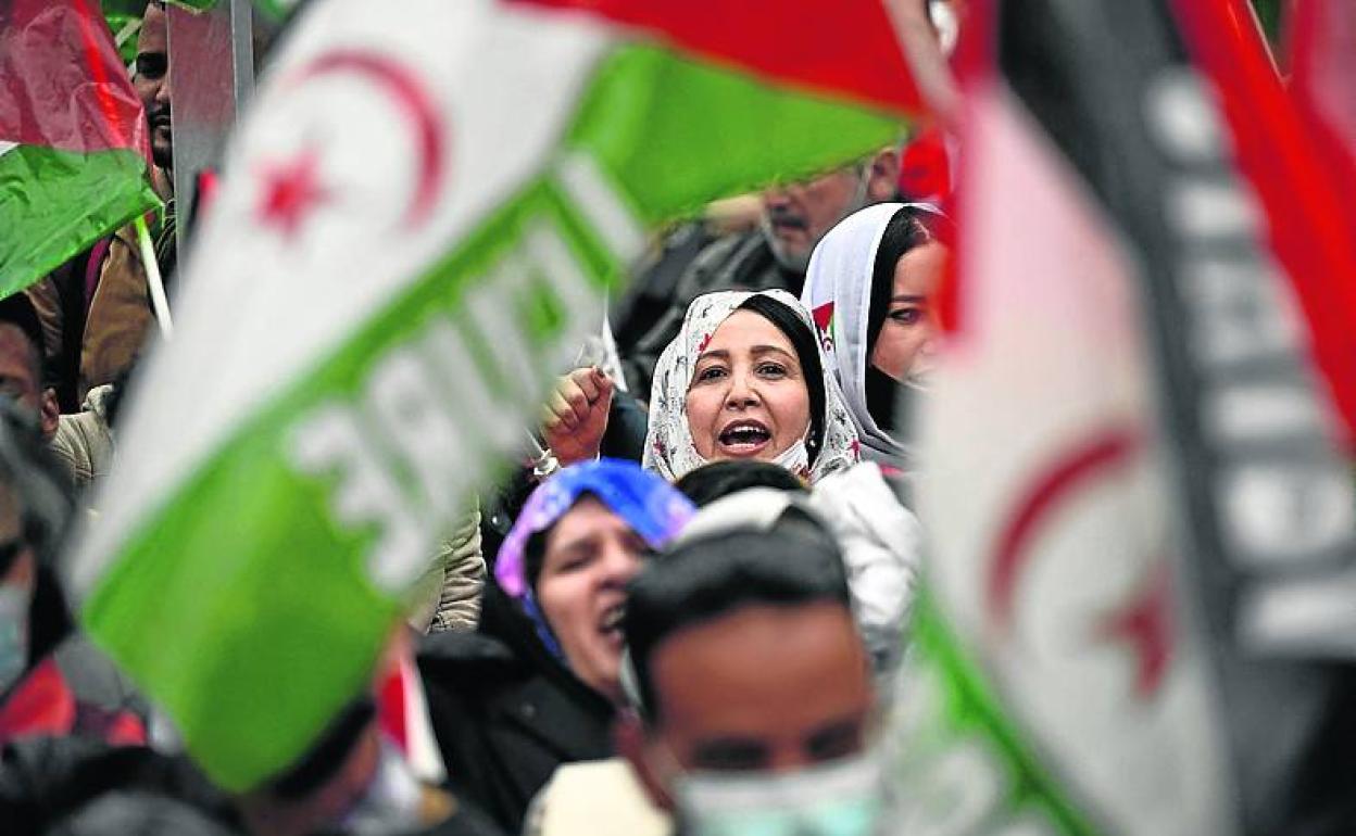 Manifestación contra el giro del Gobierno sobre el Sáhara Occidental. 