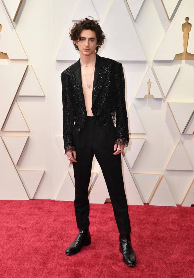 El actor Timothée Chalamet se saltó las normas con un traje de Louis Vuitton.