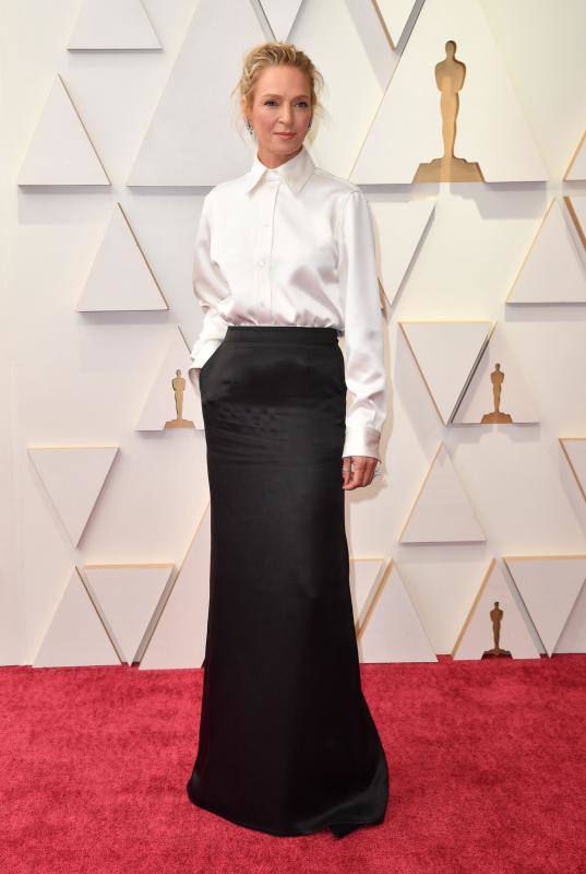 La actriz Uma Thurman, de Bottega Veneta.