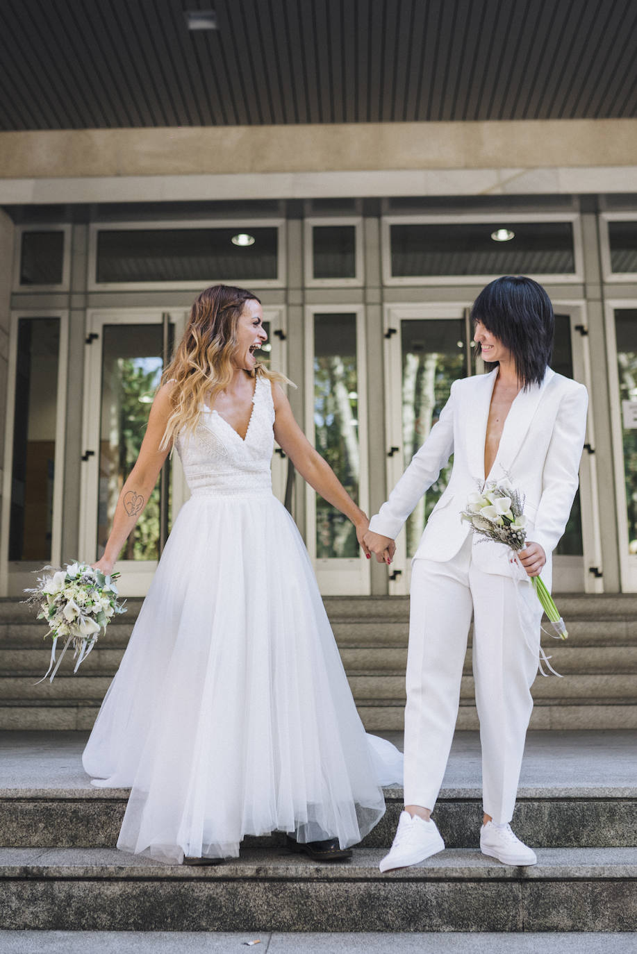 Fotos: La boda de Maider y Alba en el Mercado de La Ribera: dos novias auténticas