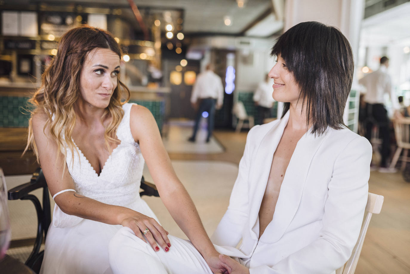 Fotos: La boda de Maider y Alba en el Mercado de La Ribera: dos novias auténticas