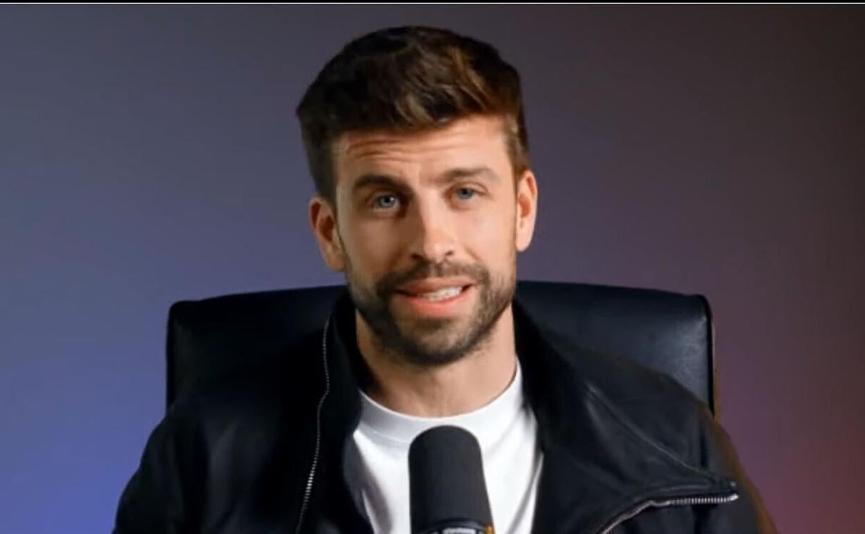 Piqué, en su rueda de prensa en la noche de ayer. 