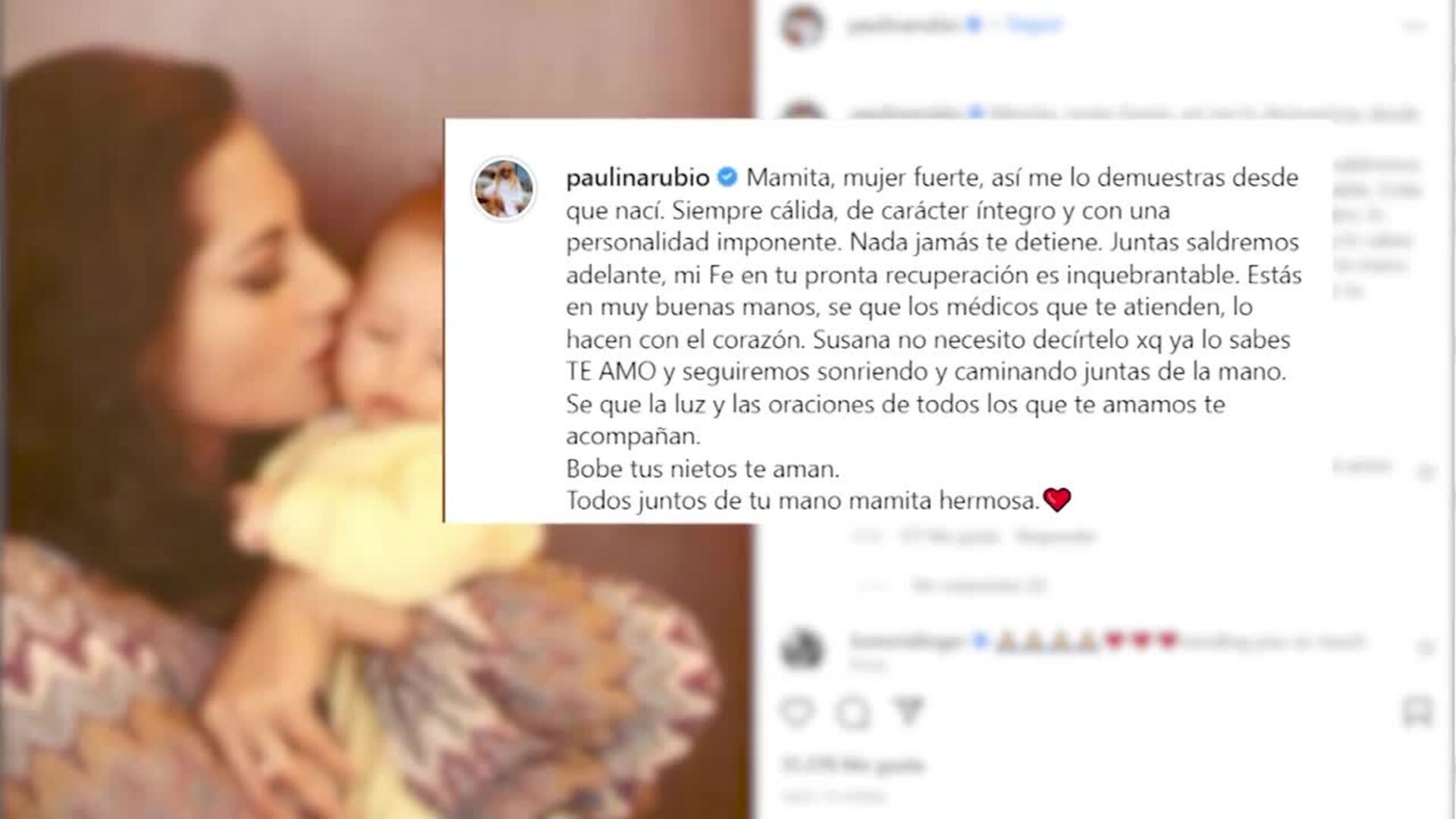 Paulina Rubio, en uno de sus peores momentos tras conocer el cáncer que  sufre su madre