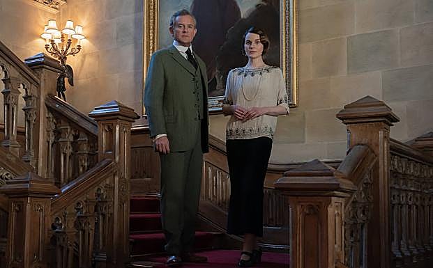 Hugh Bonneville y Michelle Dockery en 'Downton Abbey: Una nueva era'.