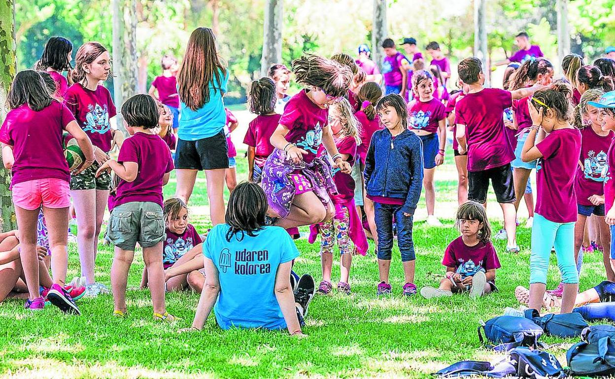 Una edición anterior del campus de verano de Marianistas, el que más niños congrega de la ciudad. 