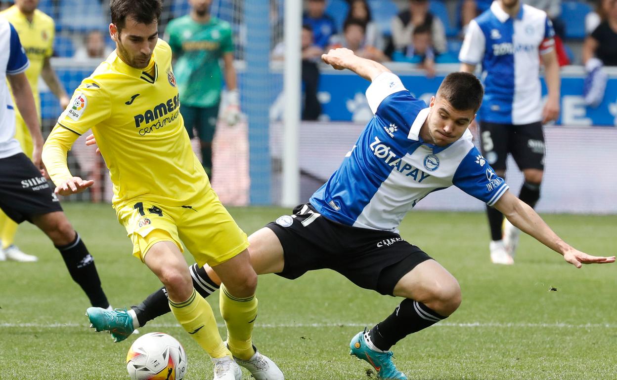 Martín, en el duelo contra el Villarreal. 