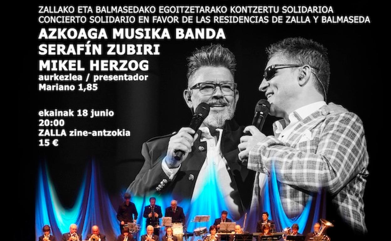 Un concierto solidario con Serafín Zubiri y Mikel Herzog recaudará dinero para las residencias de Zalla y Balmaseda