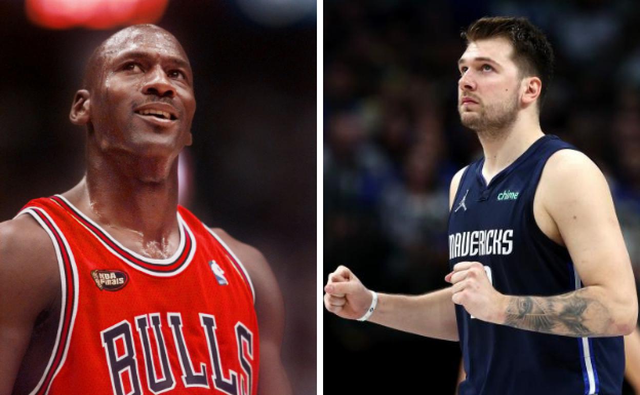 Michael Jordan eta Luka Doncic.