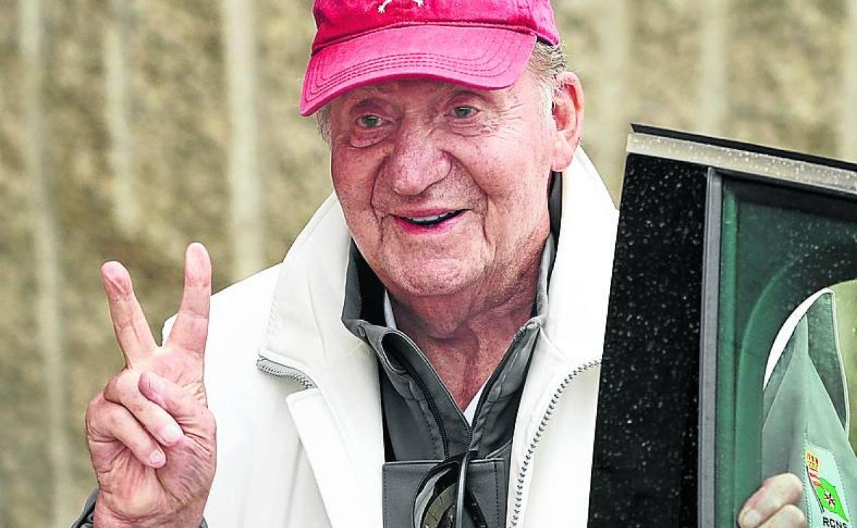 El emérito, en su reciente visita a Sanxenxo. 