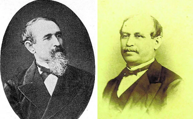 Los indianos Manuel Calvo Aguirre, de Portugalete (Bizkaia) y Julián de Zulueta y Amondo (Anúcita) .