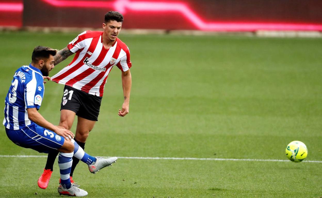 Ander Capa en el transcurso de un partido.