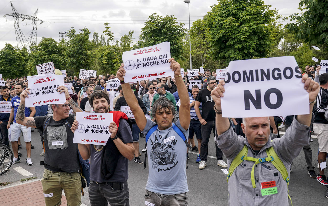 Fotos: La huelga en Mercedes arranca sin incidentes y con «gran respaldo de la plantilla», dicen los sindicatos