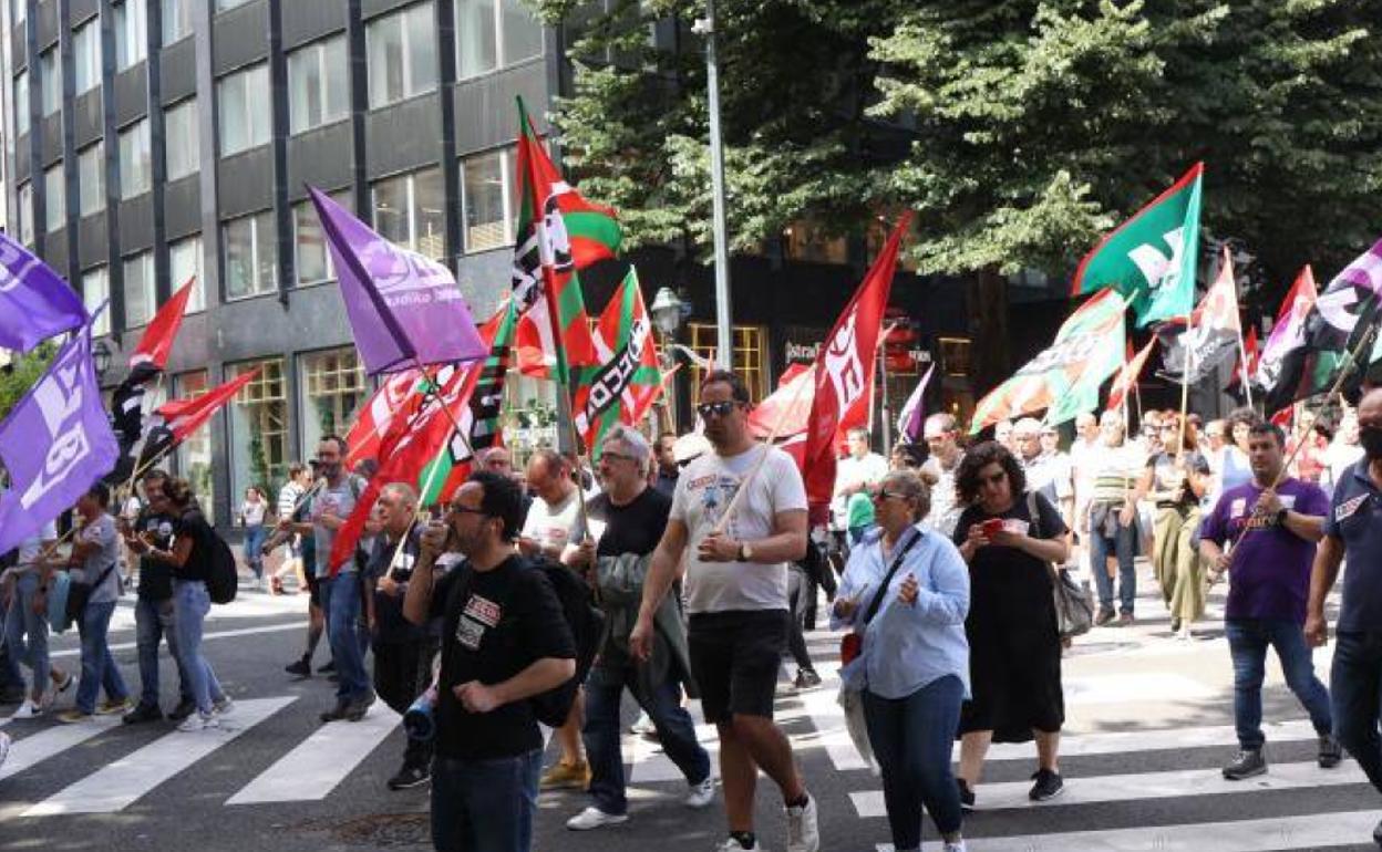 La manifestación ha recorrido el centro de la ciudad. 