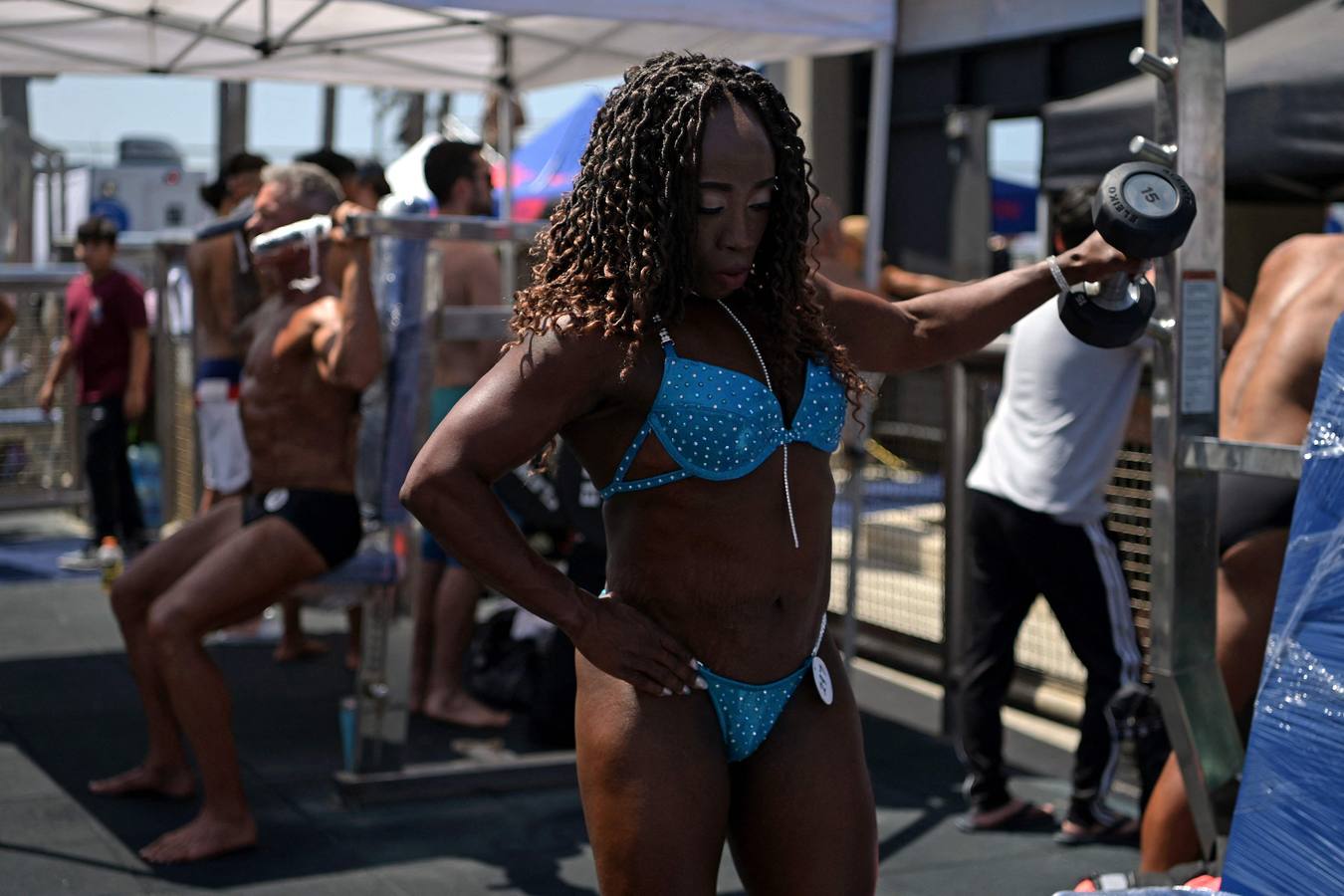 Fotos: Los culturistas se exhiben en la histórica cita de Venice