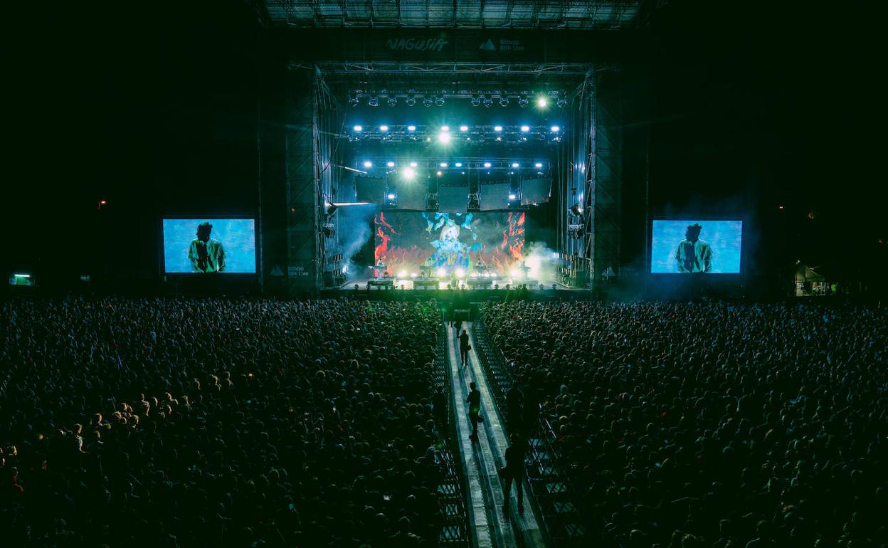 Un momento de la actuación de Stromae en el BBK Live.