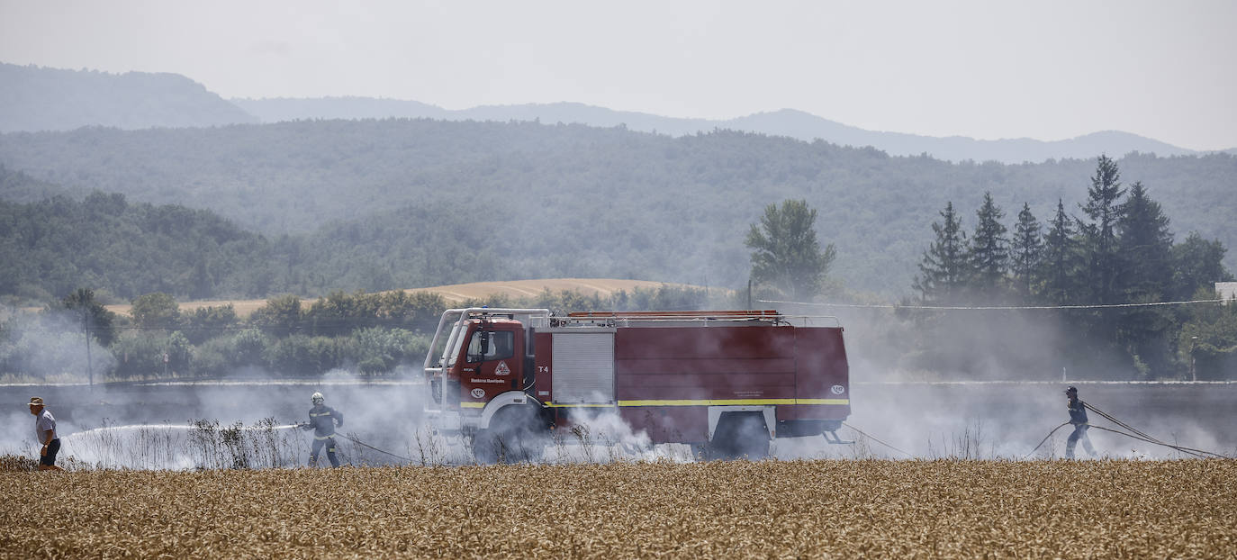 Fotos: El incendio entre Argandoña y Villafranca, en imágenes