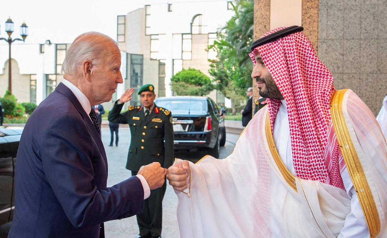 Joe Biden durante su visita a Arabia Saudí. 