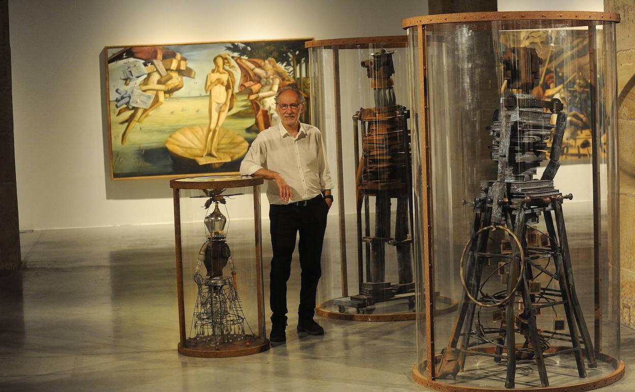 Ibarrola, en una instantánea con motivo de la exposición 'Mirar alrededor' que se puede ver en Montehermoso hasta el 11 de septiembre. 