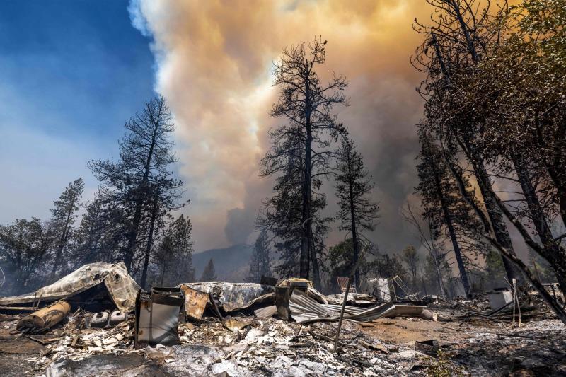 Fotos: Un incendio cercano al Parque de Yosemite (California) pone en peligro sus secuoyas gigantes