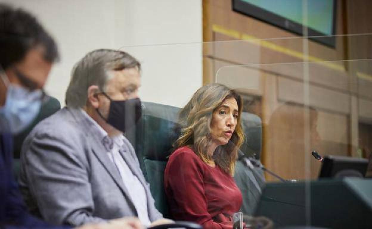 La consejera de Autogobierno, Olatz Garamendi, ha comparecido en el Parlamento vasco.