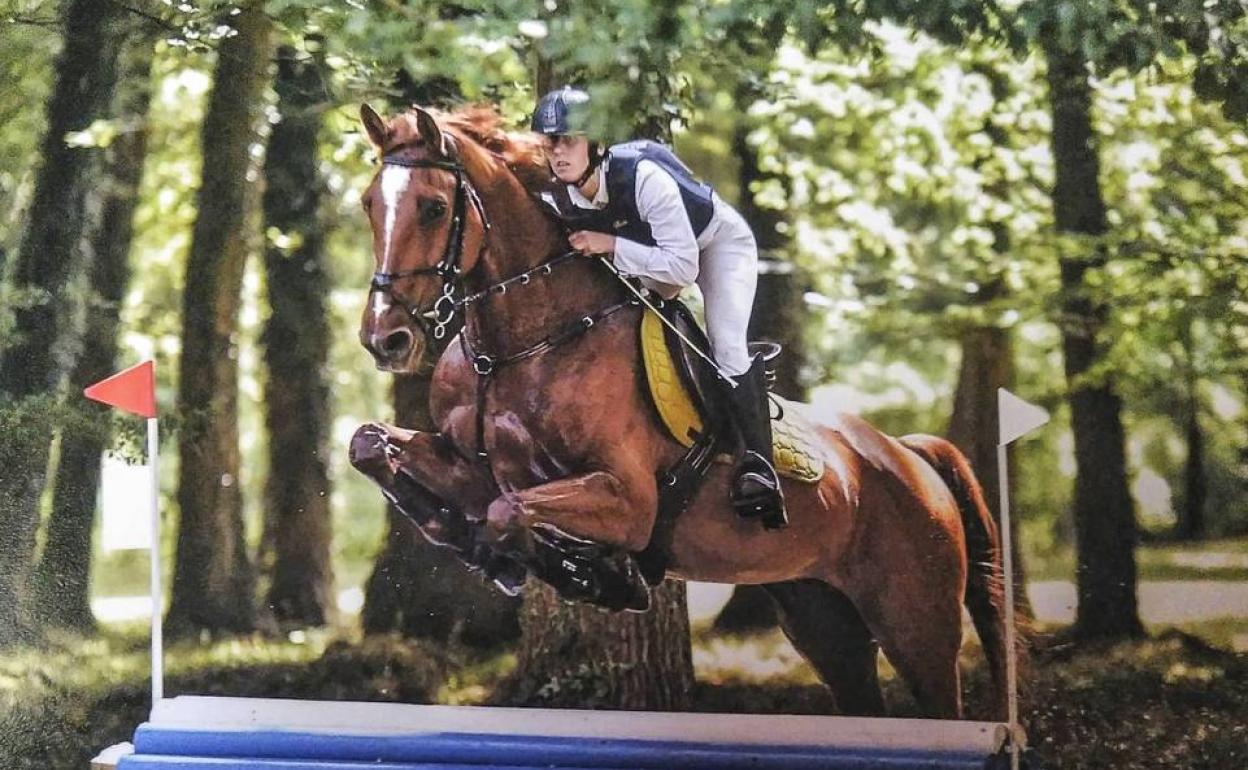 Ainhoa Delika, en plena competición. 
