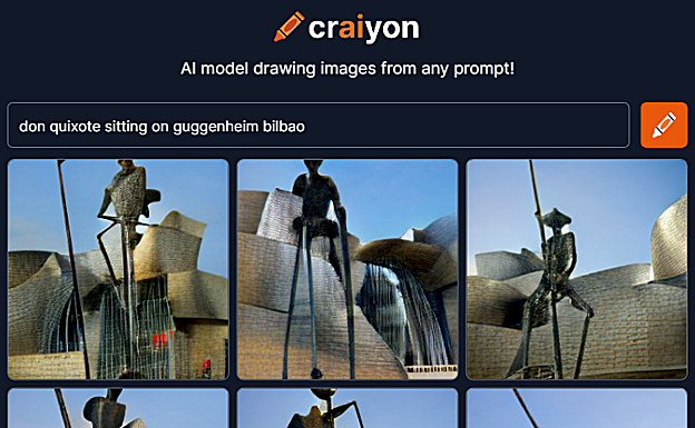 Imágenes generadas con la IA 'craiyon'