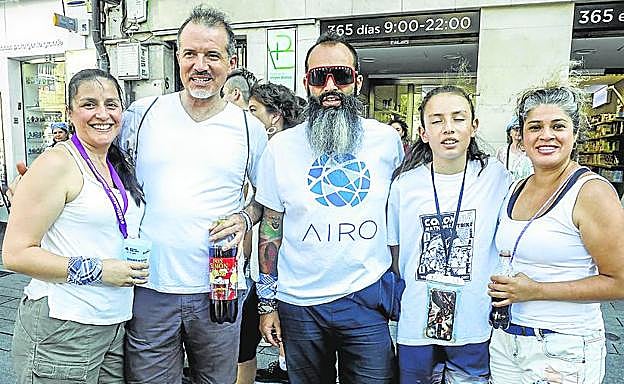 Carmen Herrera, William Ríos, Carlos y Lorenzo Pulido y Yeni Serna.