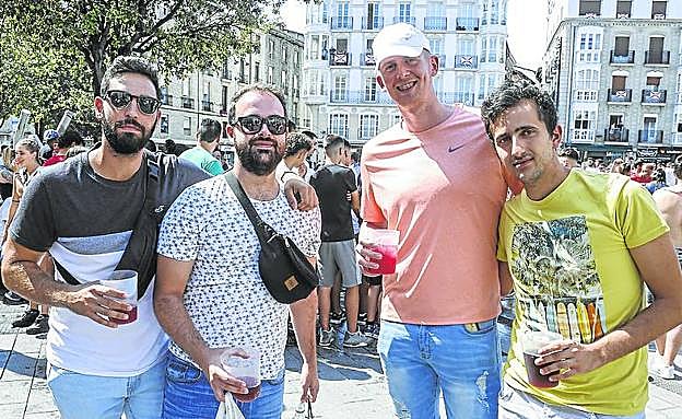 David Valverde, Rubén Moreno, Mario Navarro y Alberto Cabezas.