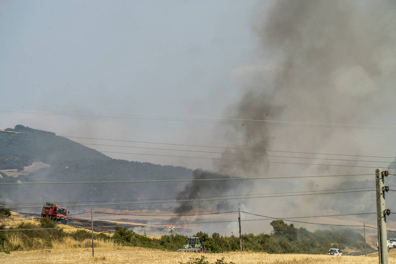 Fotos: Imágenes del incendio declarado en Zambrana