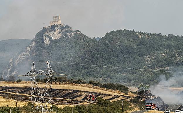 La Diputación reduce a 190 las hectáreas quemadas en Zambrana mientras sigue la alerta por incendios