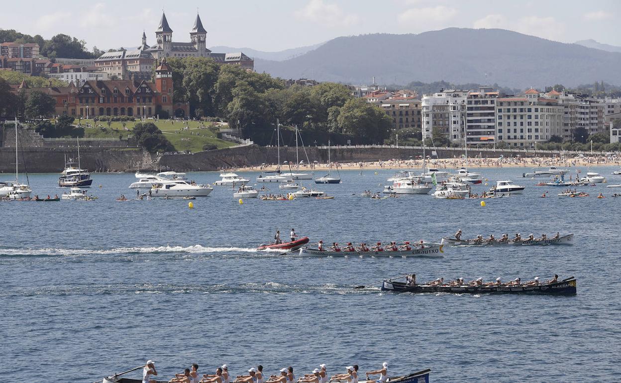 Imagen de la primera jornada de la Bandera de La Concha.