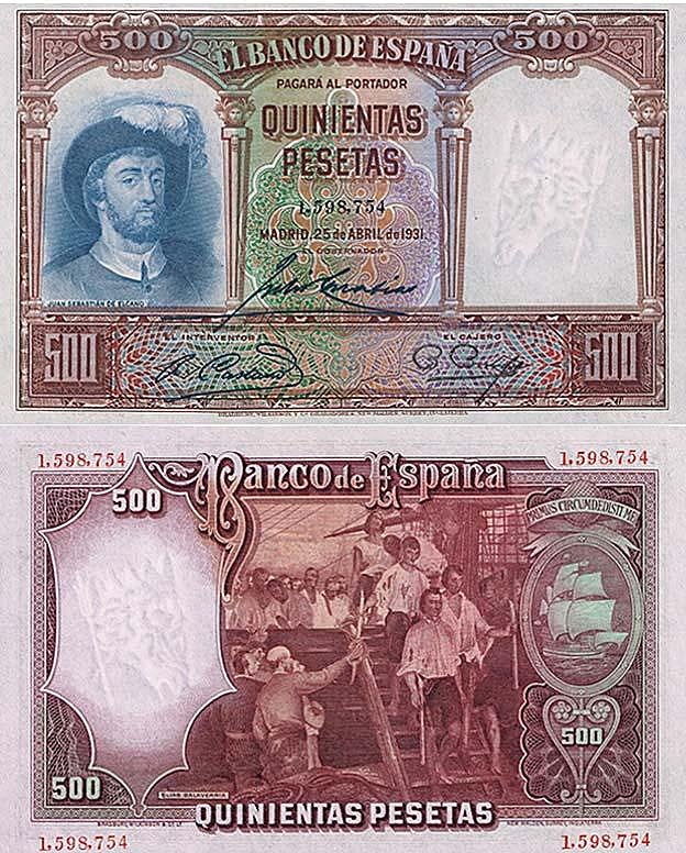 Billete de 500 pesetas de 1931