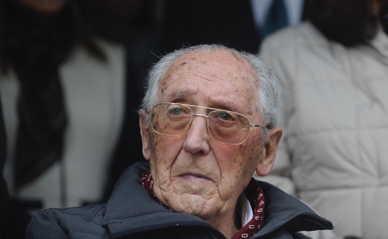 Luis Iriondo, en 2019 durante los actos por el 82 aniversario del bombardeo de Gernika. 
