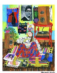 Imagen secundaria 2 - Arriba, una ilustración de Lena Merhej que forma parte del cómic 'Yogur con mermelada'. Debajo, obras de las estadounidenses Lale Westvind y Tara Booth. 