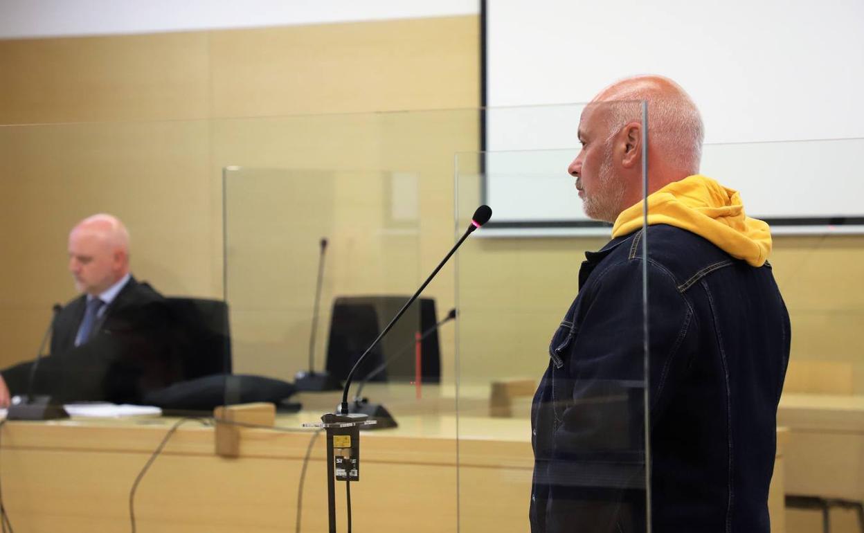 Agustín Herrero durante el jucio celebrado ayer en la Audiencia Provincial de Burgos. 