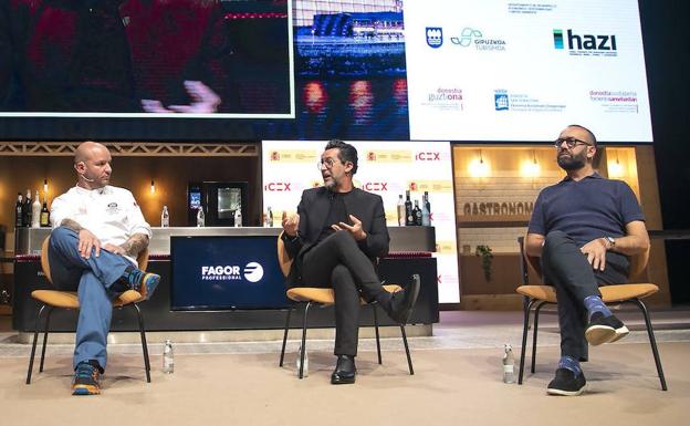 Ángel Zapata, Quique Dacosta y José Pizarro, embajadores de la cocina española en el Reino Unido.