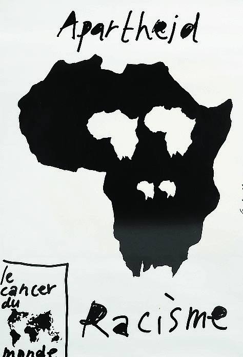 Imagen - 'Affiche Apartheid racisme', de Grapus (1980).