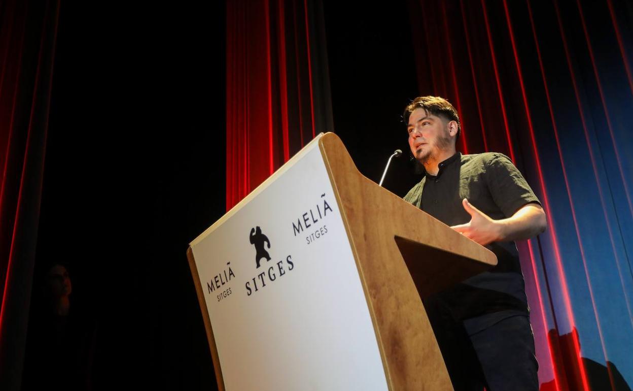 Paul Urkijo, en la presentación de 'Irati', ganadora de dos premios en el gran festival europeo de cine fantástico. 