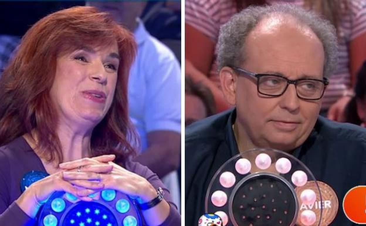 Marisa García y Javier Dávila, en una de sus participaciones en 'Pasapalabra'.